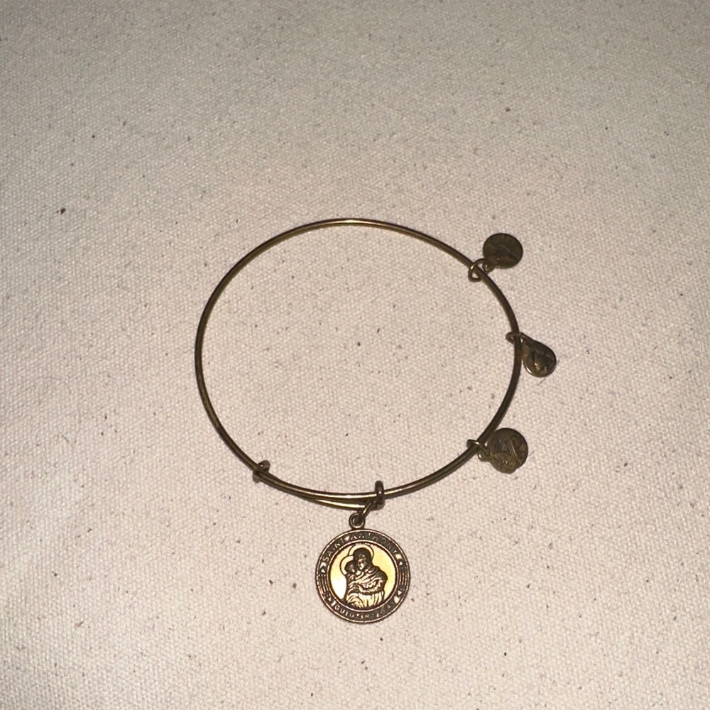 Alex and Ani Saint Anthony Gold Charm Bracelet